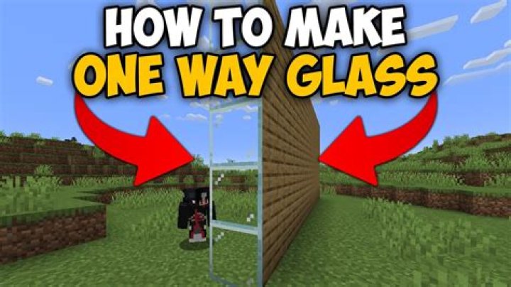 How to make one way glass in minecraft