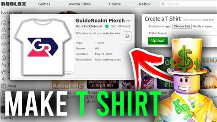 How to make roblox t shirts