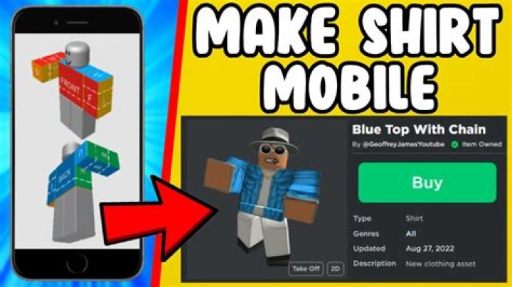 How to make shirts on roblox mobile