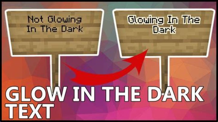 How to make signs glow in minecraft bedrock
