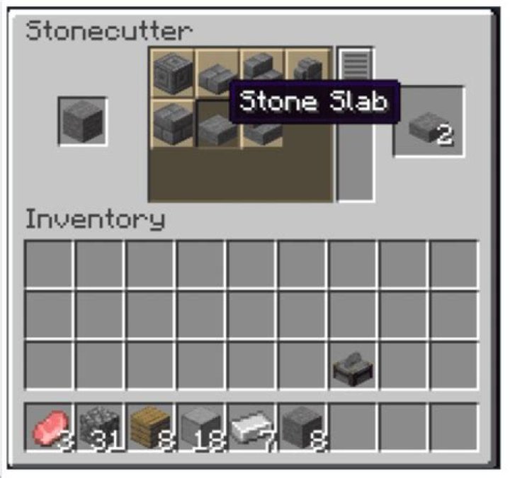 How to make smooth stone slabs in minecraft