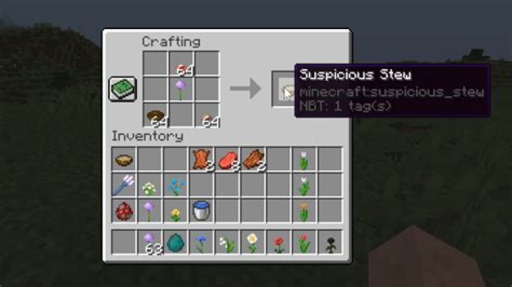 How to make suspicious stew in minecraft bedrock
