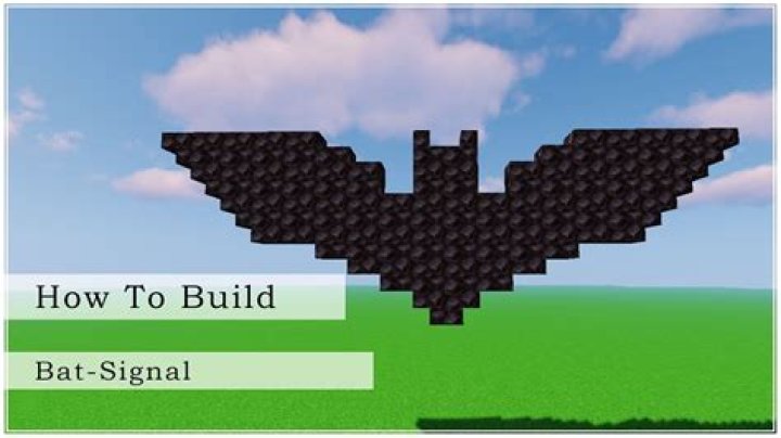 How to make the bat symbol in minecraft