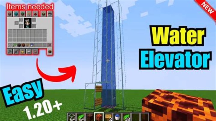 How to make water elevator in minecraft 1.16