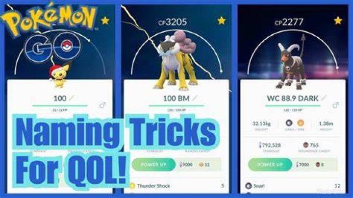 How to name your pokemon in pokemon go