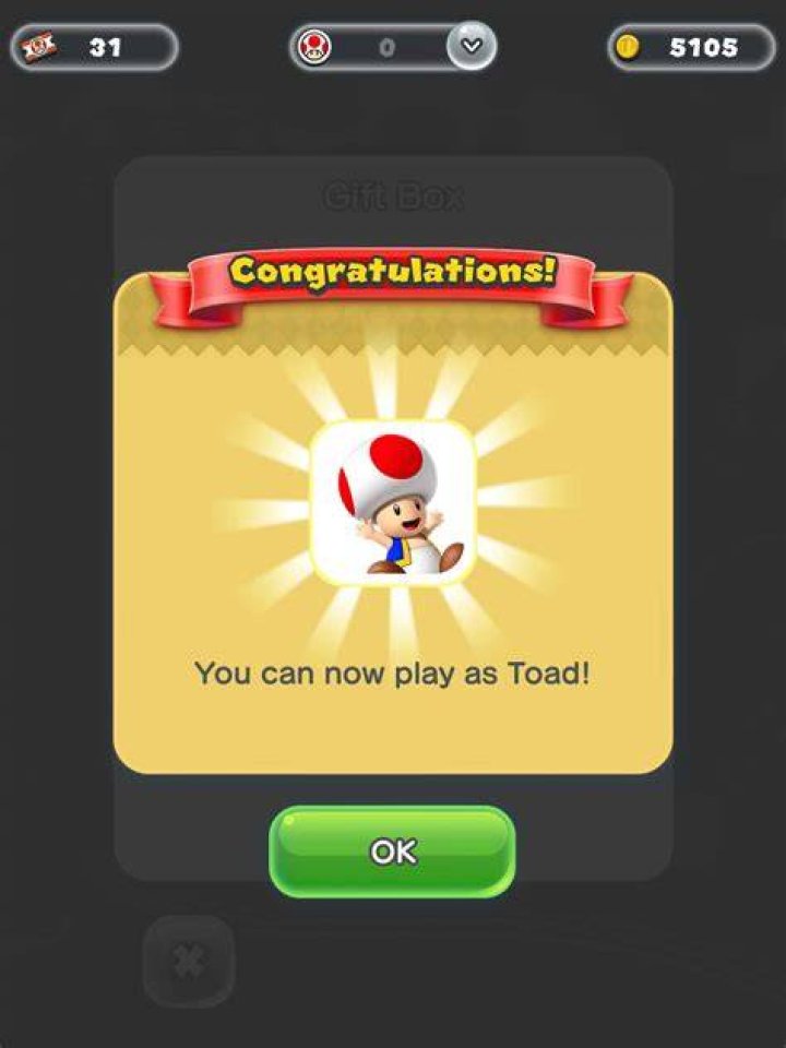 How to play as toad in super mario run