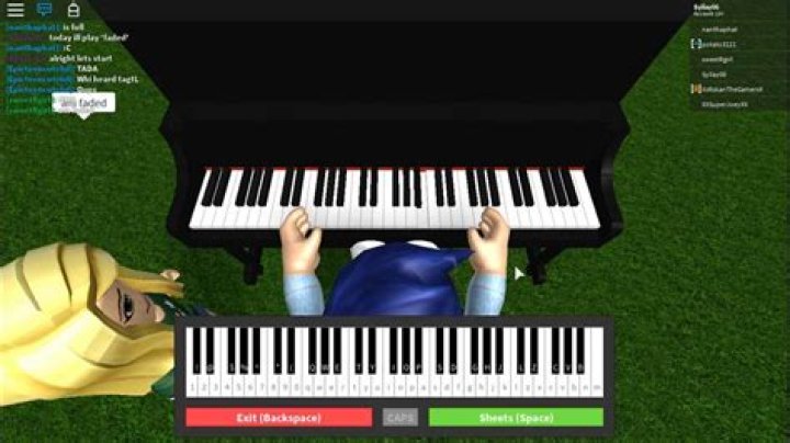 How to play faded on roblox piano