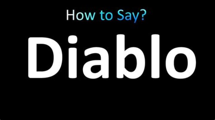 How to pronounce diablo