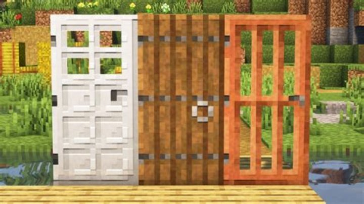 How to put a door on in minecraft