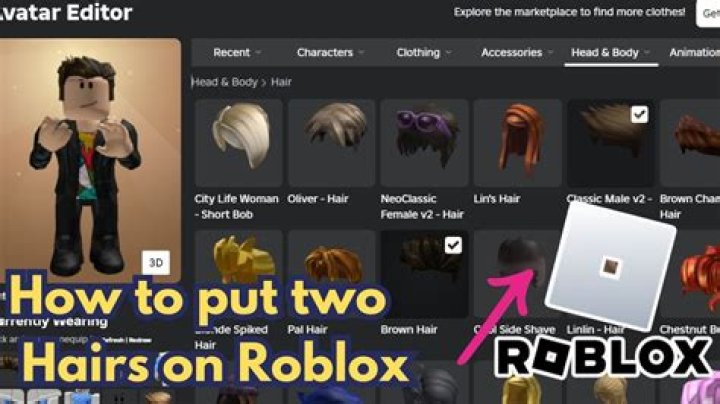 How to put a lot of hairs on roblox