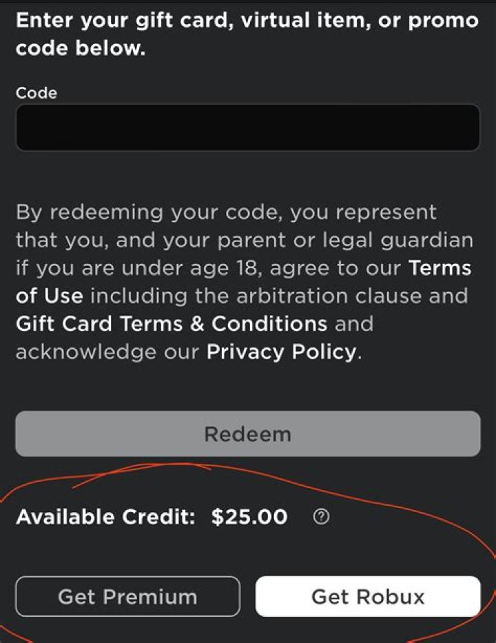 How to put a roblox gift card on iphone