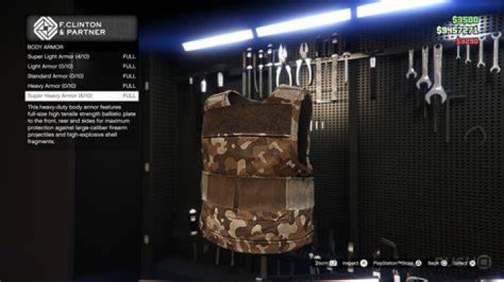 How to put on body armor in gta 5