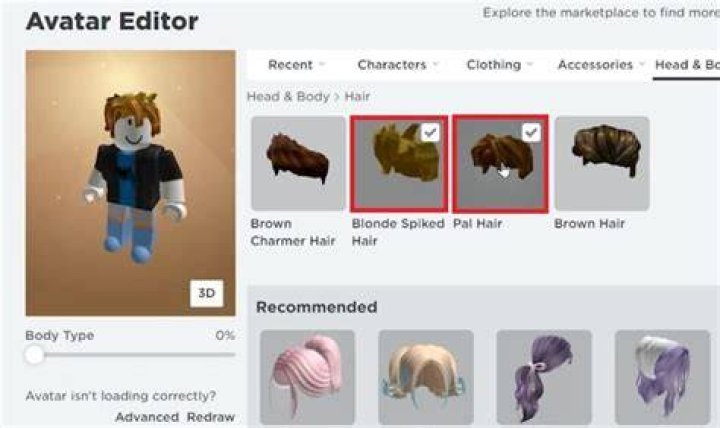 How to put two hairs on roblox ipad
