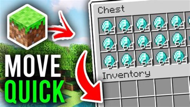 How to quickly move items in minecraft pe