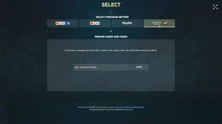 How to redeem valorant gift card