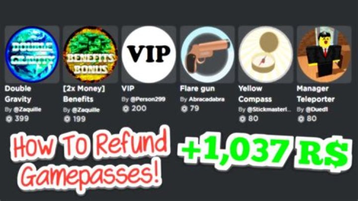 How to refund a gamepass on roblox