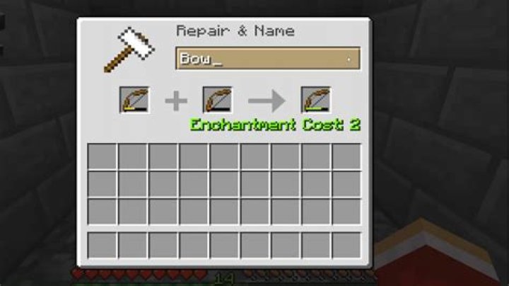 How to repair an enchanted bow in minecraft