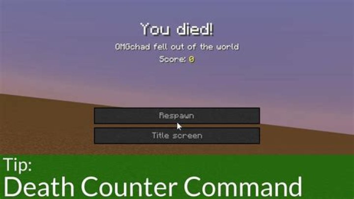 How to reset a death counter in minecraft