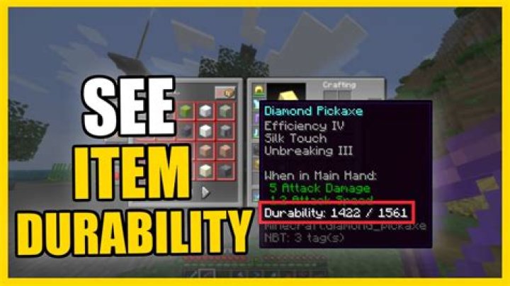 How to see how much durability in minecraft