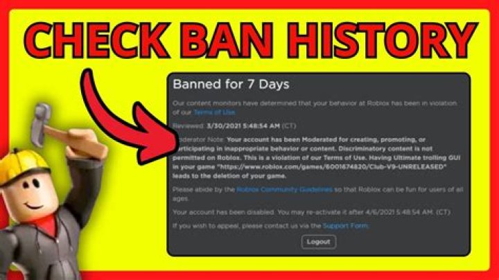 How to see if your banned on roblox
