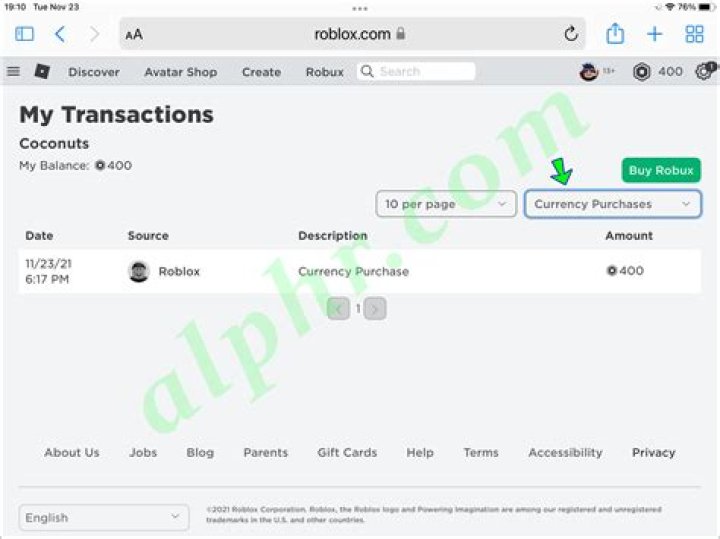 How to see roblox purchase history