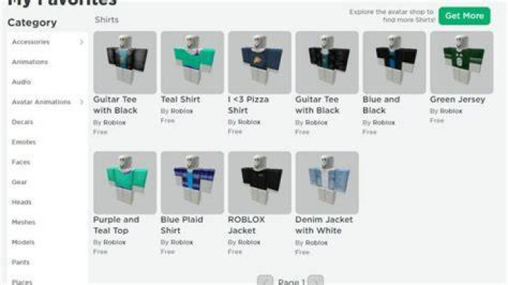 How to see your favorited items on roblox