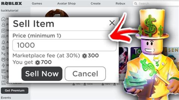 How to sell something on roblox