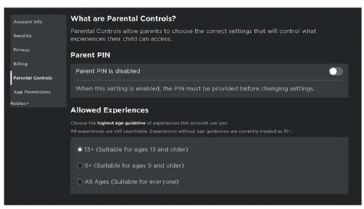 How to set parental controls on roblox