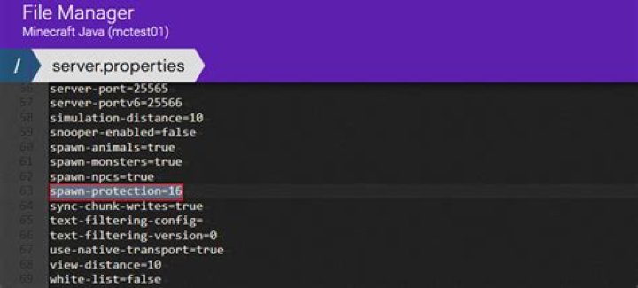 How to set spawn protection in minecraft server