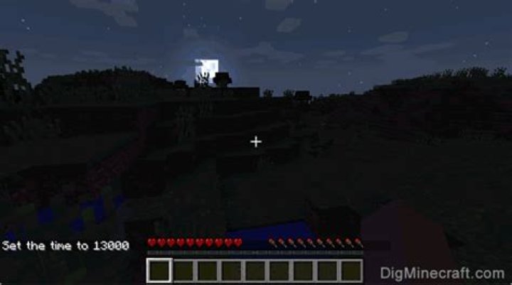 How to set time to night in minecraft