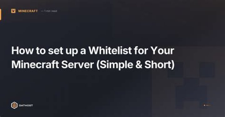How to set up a whitelist minecraft server