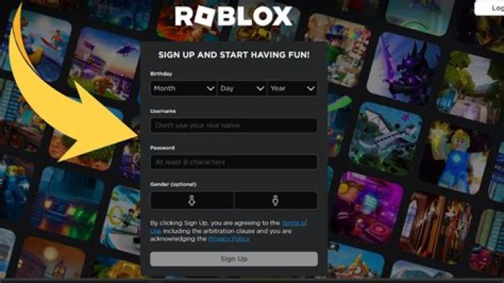 How to sign up in roblox