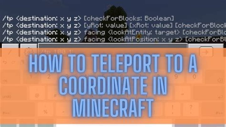 How to tp to coordinates in minecraft java