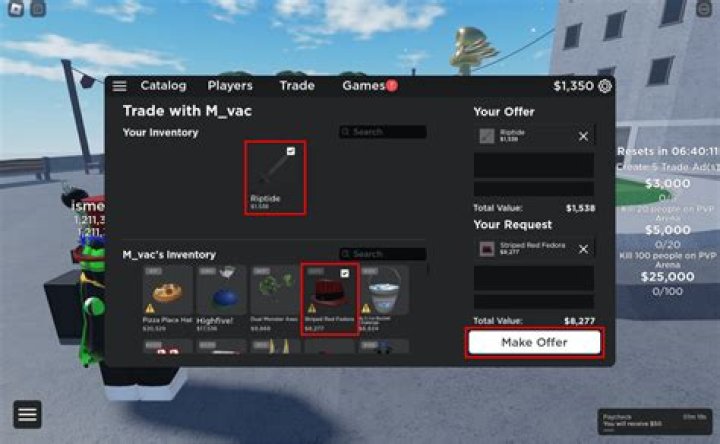 How to trade clothes in roblox