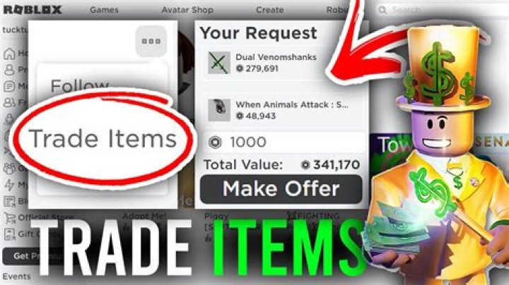 How to trade people in roblox