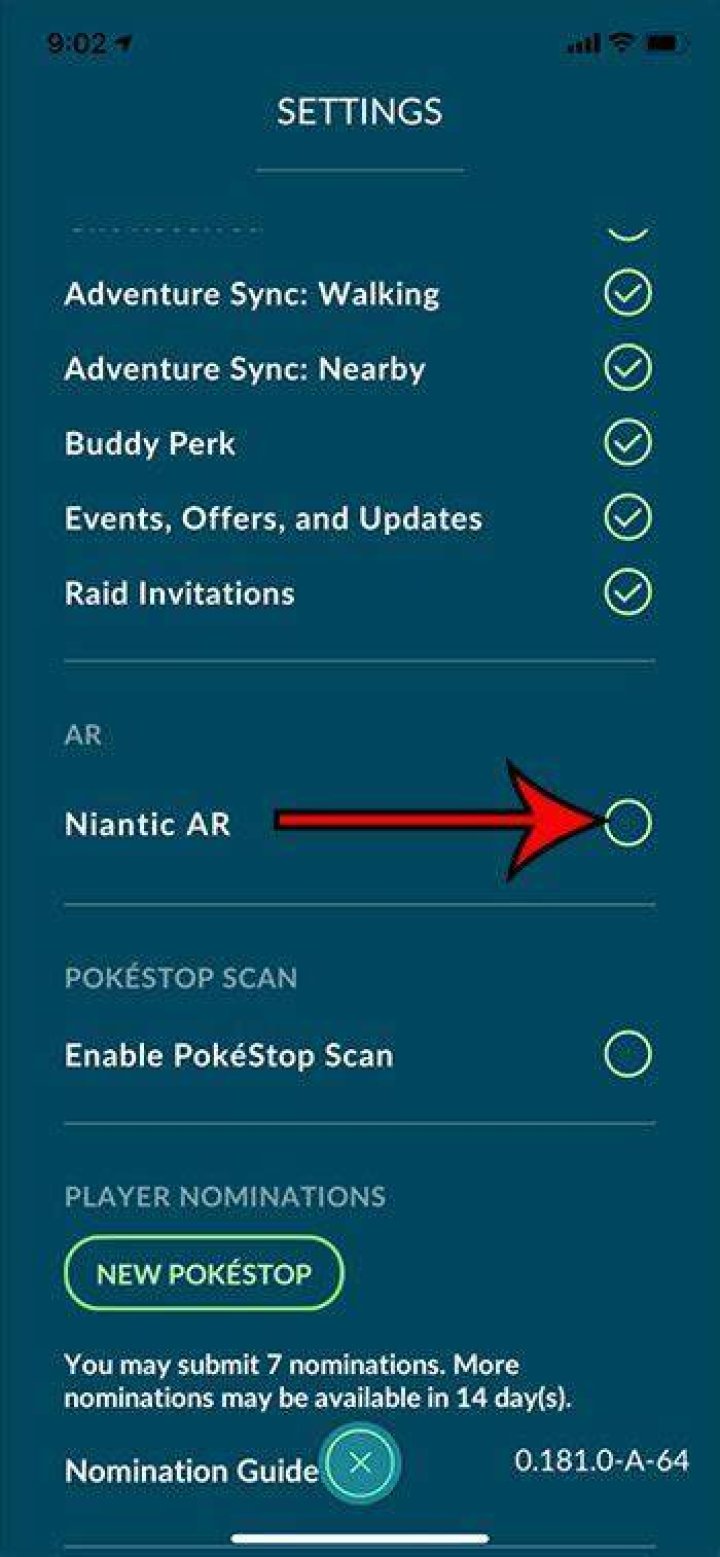 How to turn off ar pokemon go