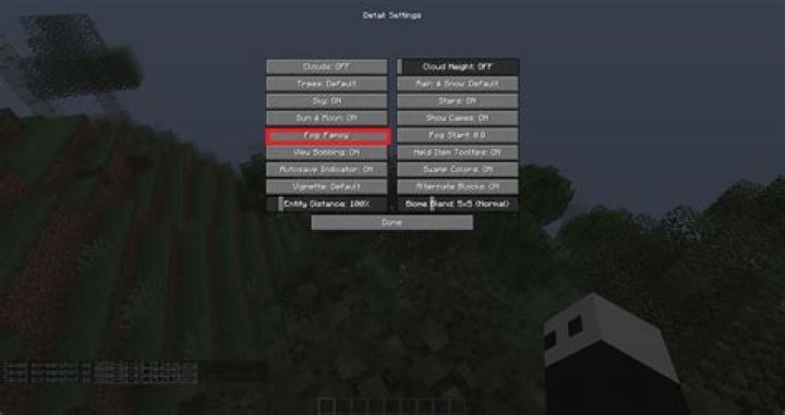 How to turn off fog in minecraft java