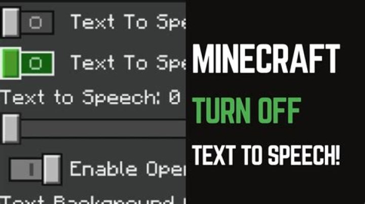 How to turn off text to speech minecraft