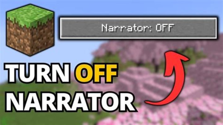 How to turn off the narrator in minecraft
