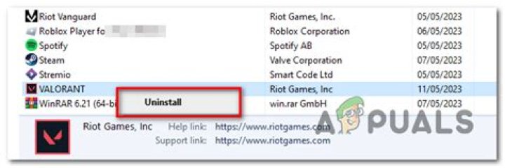 How to uninstall valorant