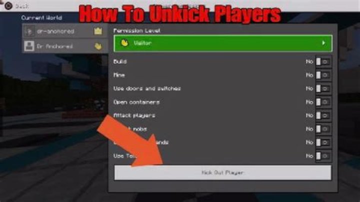 How to unkick a player in minecraft bedrock