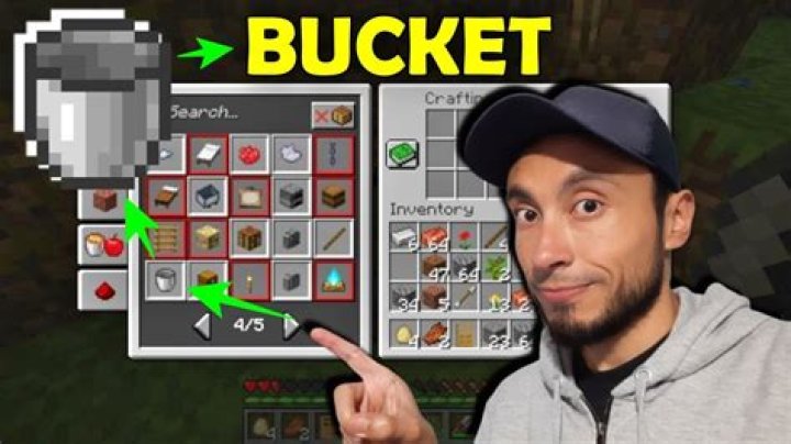 How to use a bucket in minecraft pe
