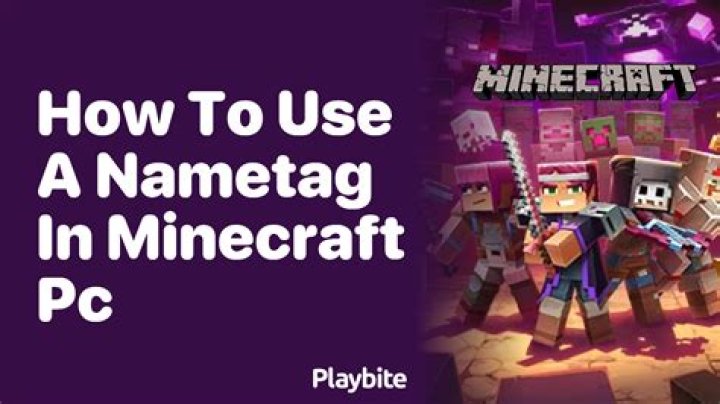 How to use a nametag in minecraft pc
