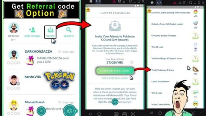 How to use a referral code in pokemon go