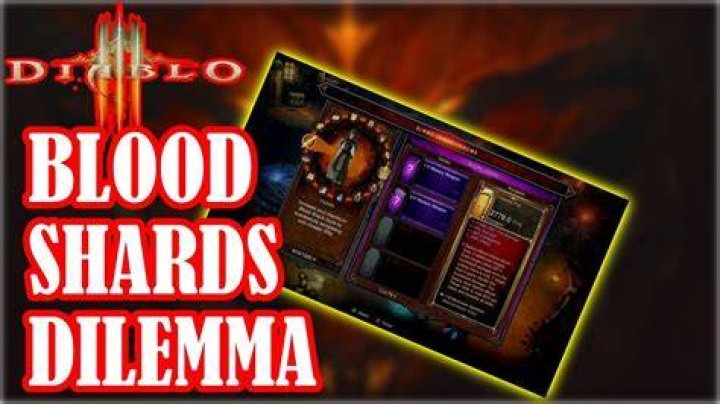 How to use blood shards in diablo 3
