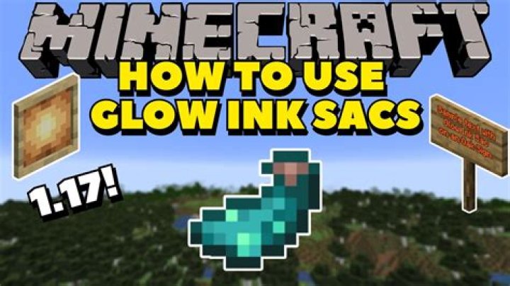 How to use glow ink sac in minecraft