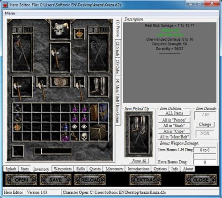How to use hero editor diablo 2