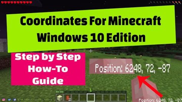 How to view coordinates in minecraft windows 10