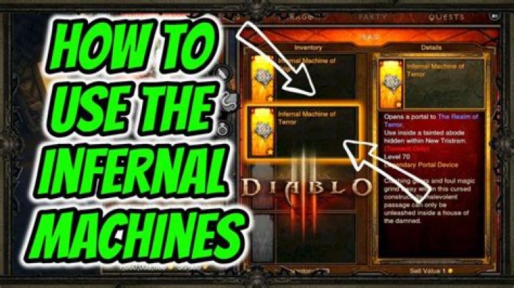 Infernal machine of regret diablo 3 where to use
