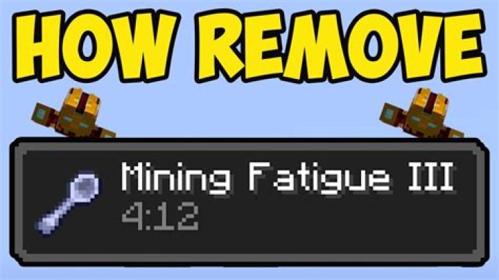 Minecraft how to get rid of mining fatigue